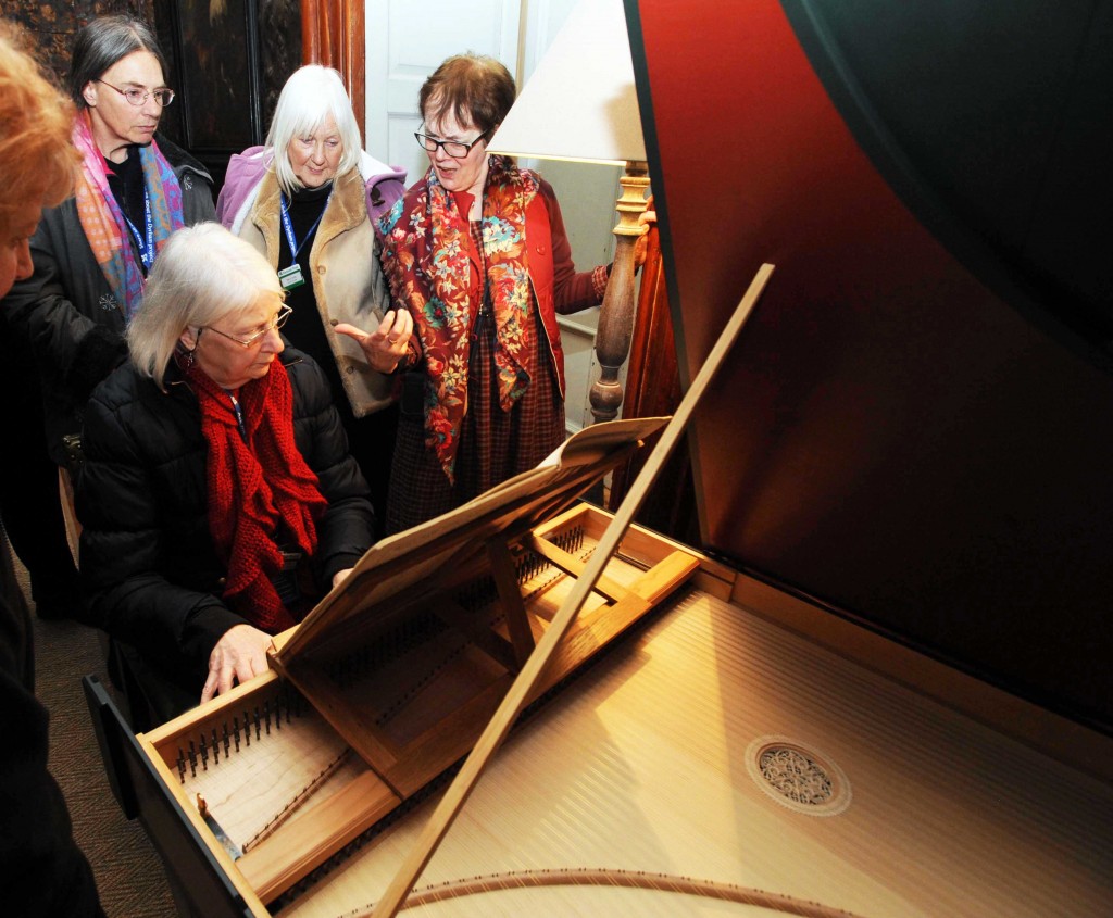 Penelope Cave and volunteers at Dyrham Park