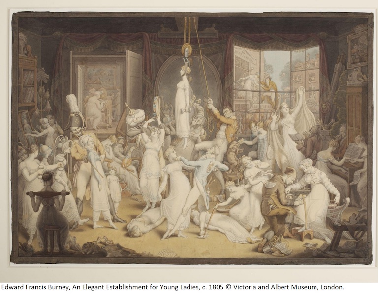 Edward Francis Burney, An Elegant Establishment for Young Ladies, c. 1805 © Victoria and Albert Museum, London.