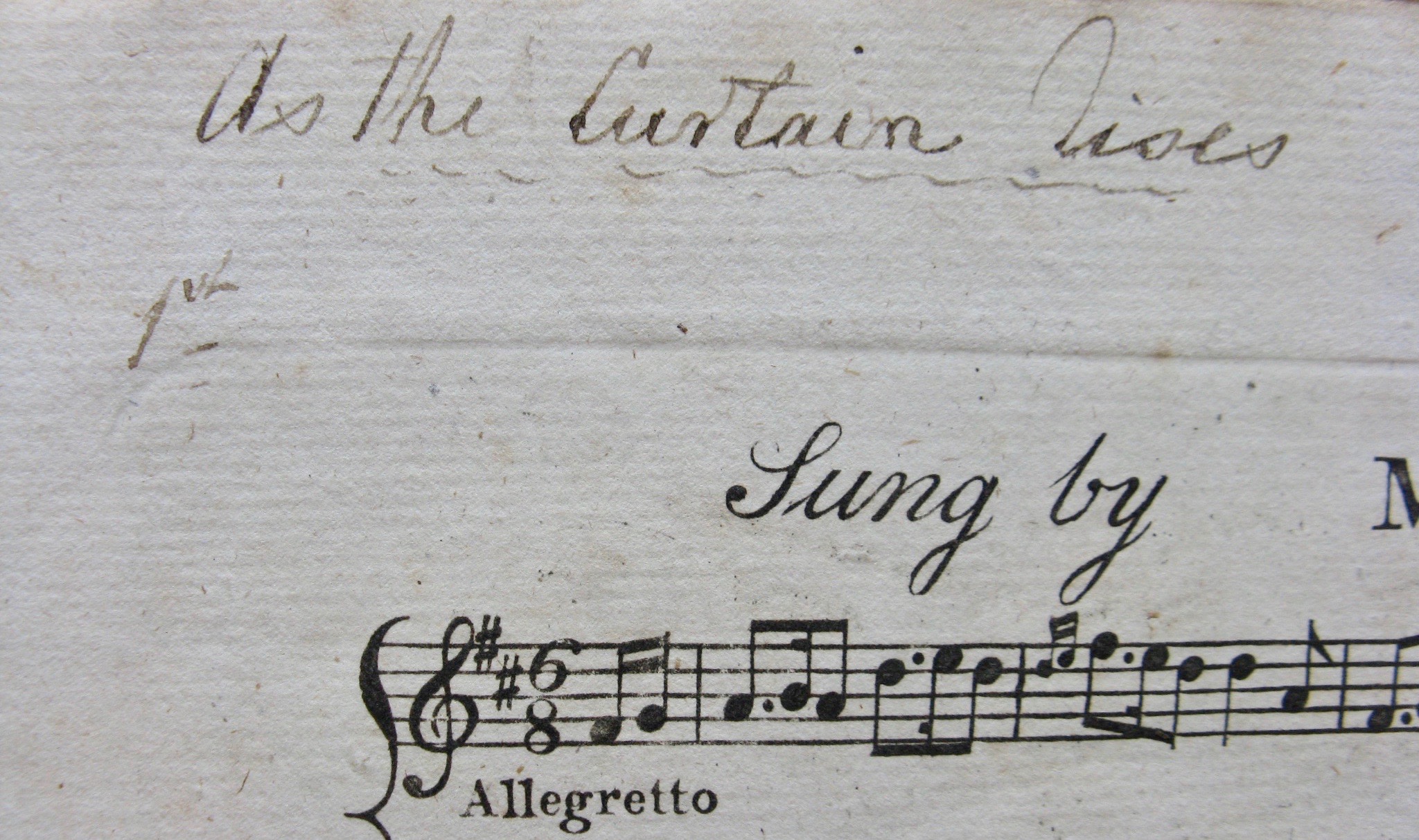 Annotations on the score of The Deserter by Monsigny
