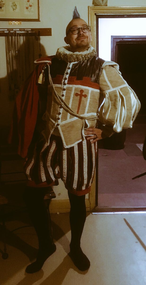 Composer Peter Falconer in Tudor costume