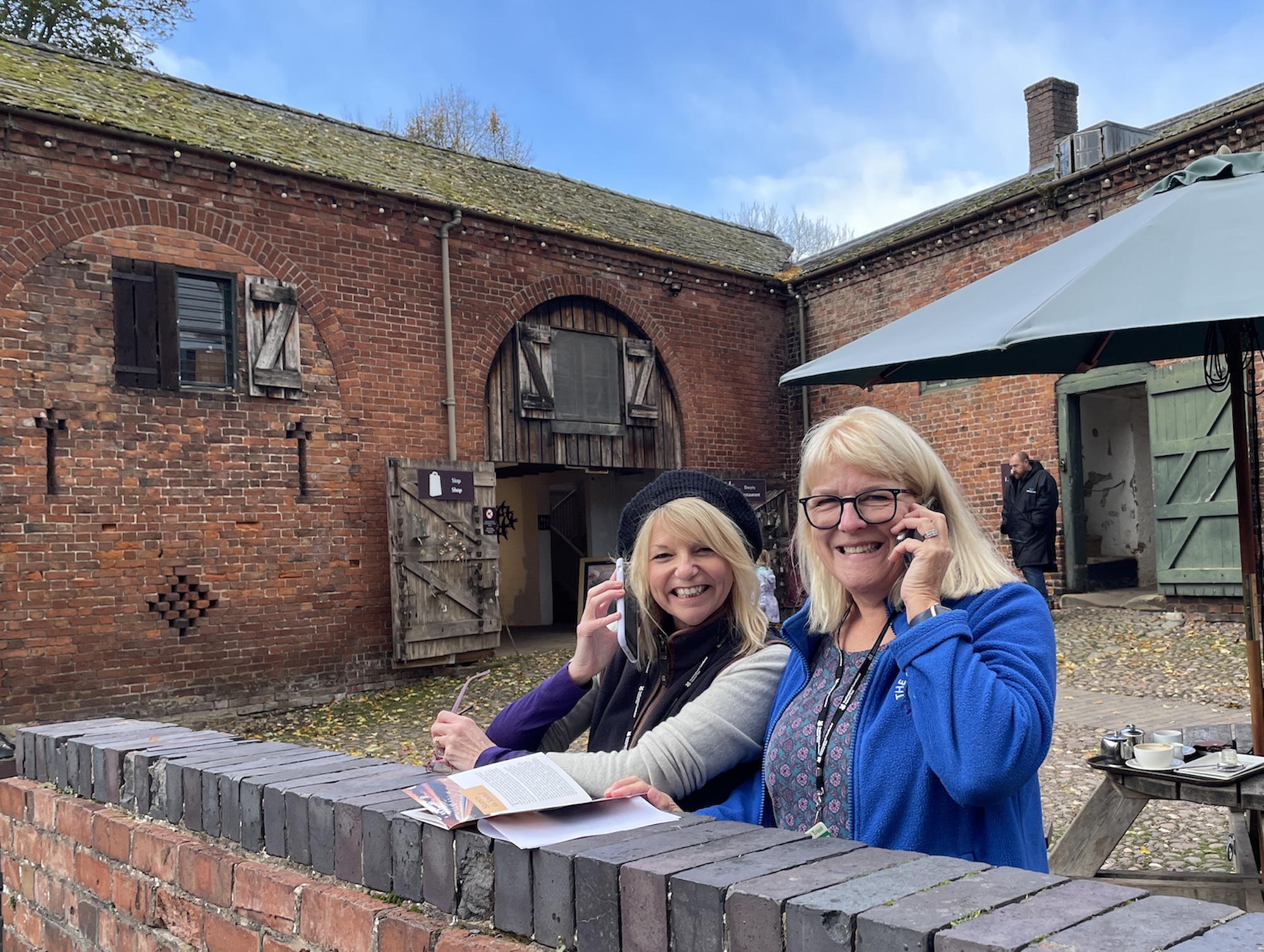 Volunteers testing the Hearing History app at Erddig Volunteers testing the Hearing History app at Erddig