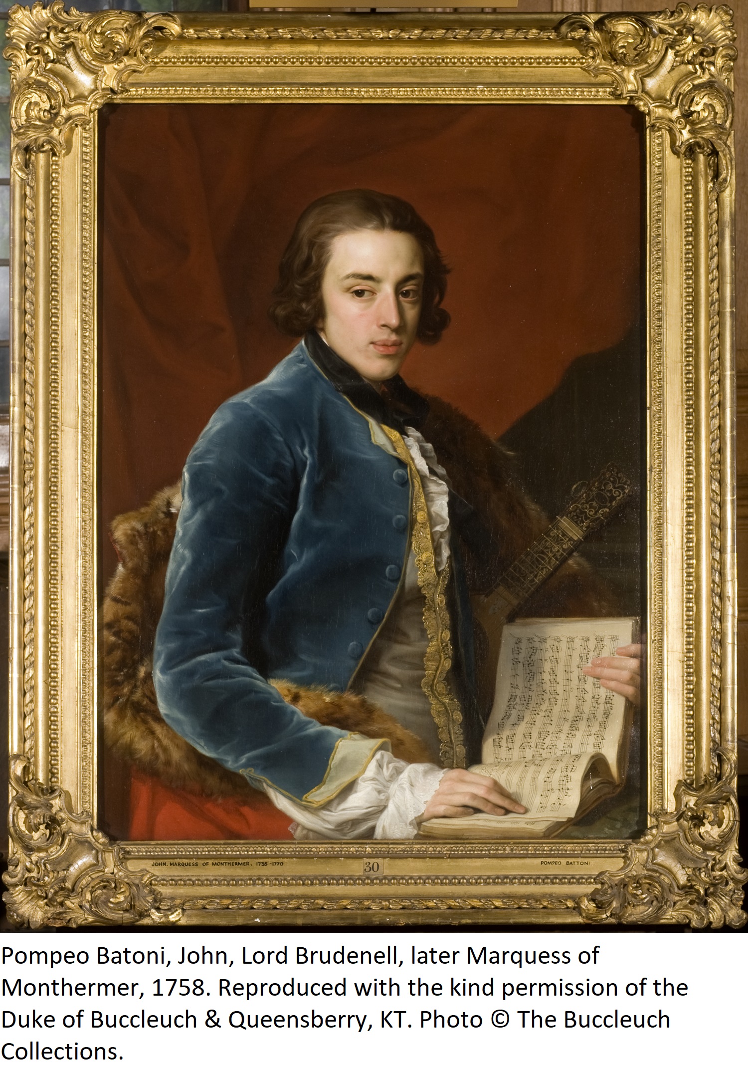 Pompeo Batoni, John, Lord Brudenell, later Marquess of Monthermer, 1758. Reproduced with the kind permission of the Duke of Buccleuch & Queensberry, KT. Photo © The Buccleuch Collections.