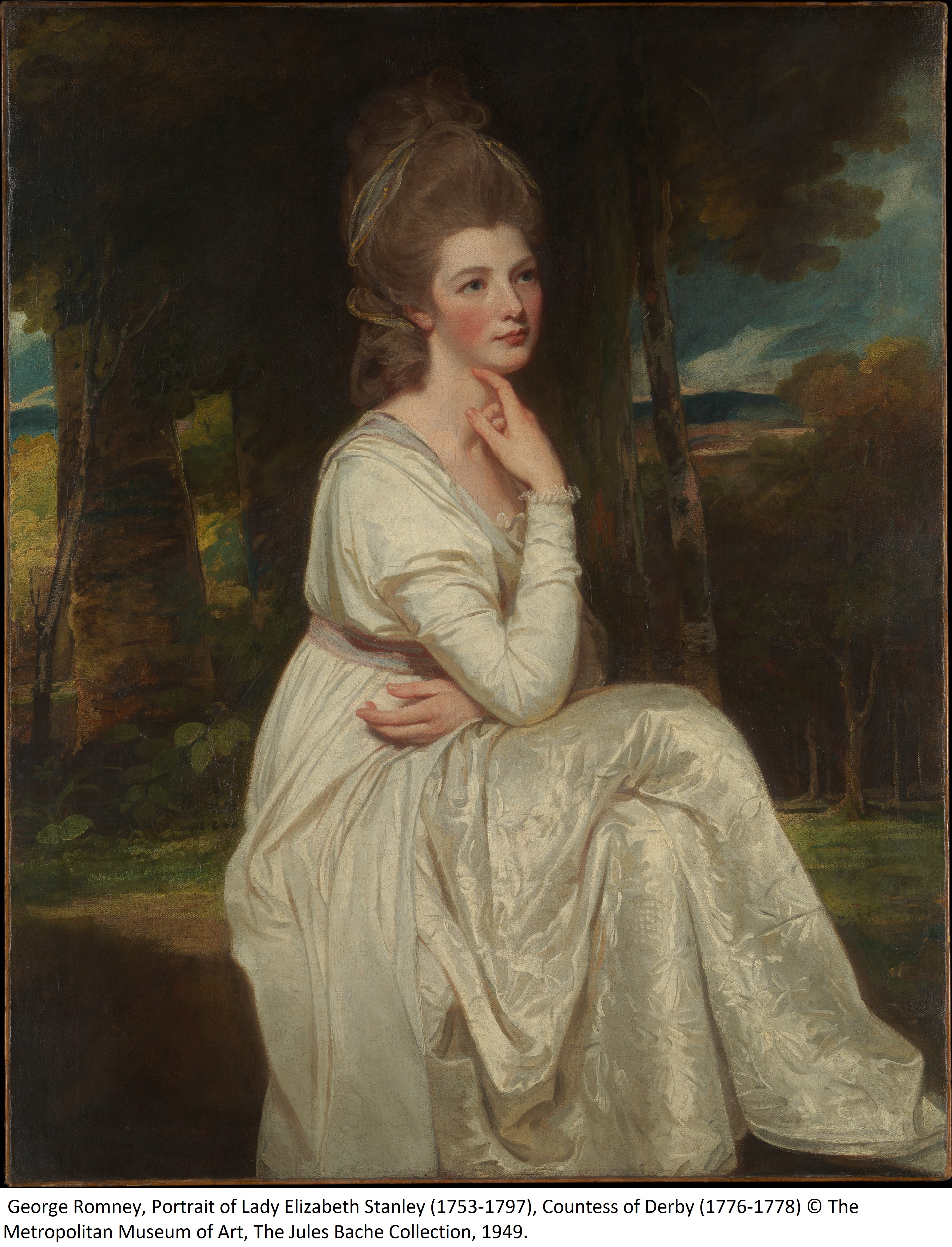  George Romney, Portrait of Lady Elizabeth Stanley (1753-1797), Countess of Derby (1776-1778) © The Metropolitan Museum of Art, The Jules Bache Collection, 1949.
