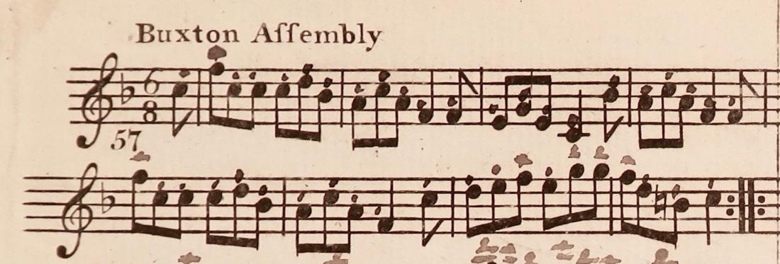 Extract of the score from Preston’s Twenty Four Country-Dances for the Year 1788, courtesy of the British Library Board, Music Collections a.252.(2.), p. 29. Extract of the score from Preston’s Twenty Four Country-Dances for the Year 1788, courtesy of the British Library Board, Music Collections a.252.(2.), page 29.