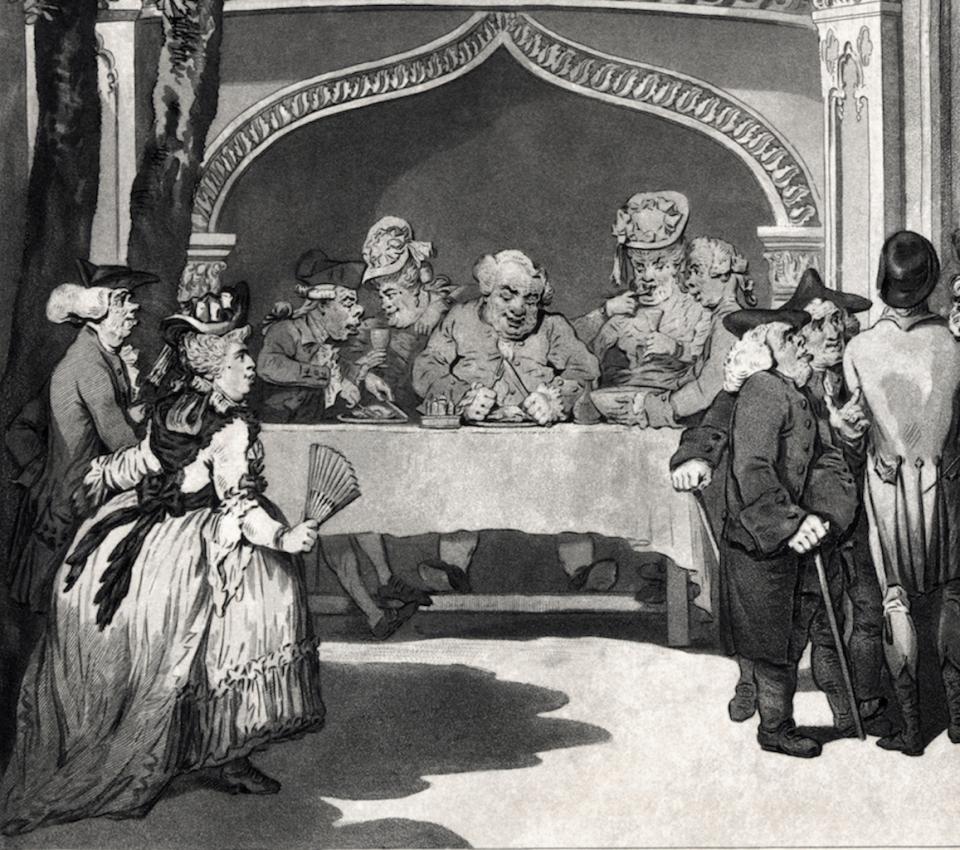 Extract from Vauxhall Gardens, Thomas Rowlandson Extract from Vauxhall Gardens, Thomas Rowlandson