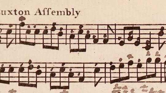 Extract of the score from Preston’s Twenty Four Country-Dances for the Year 1788, courtesy of the British Library Board, Music Collections a.252.(2.), page 29.